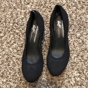 Small heel, black comfortable heel